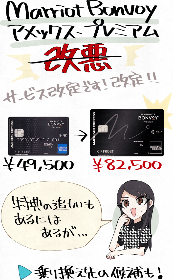 Marriott Bonvoyアメックス・プレミアムが改悪！内容や乗り換え先候補も解説 | オトクレカ
