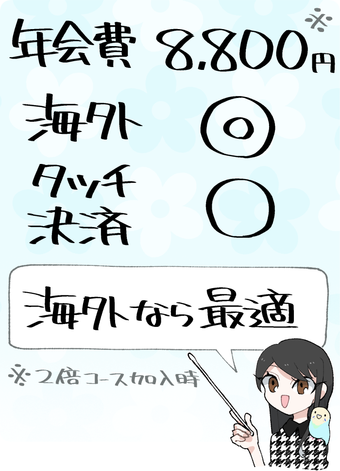 ANA VISA／マスター一般カードの概要
（実質年会費8,800円／海外適性◎／タッチ決済あり／海外で最適なANAカード）