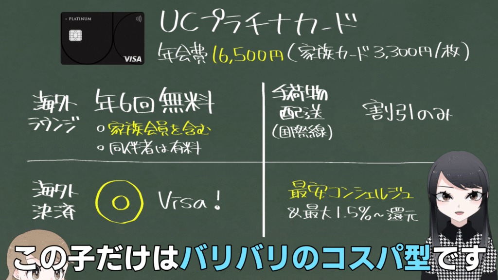 UCプラチナカードのサービス概要