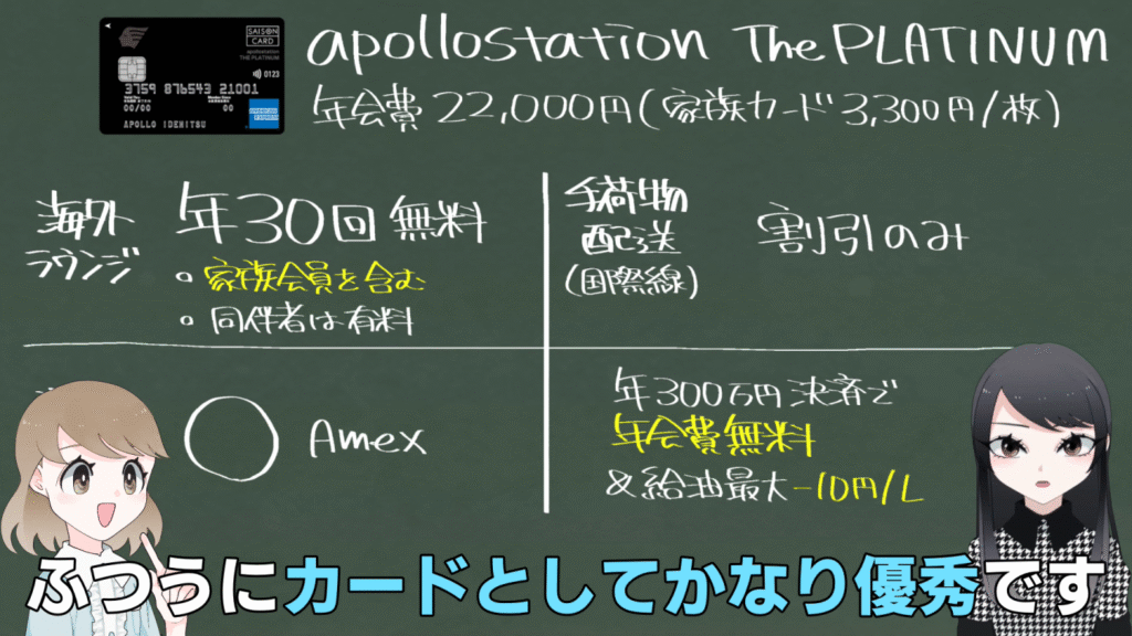 apollostation THE PLATINUMの空港ラウンジサービスと特典の概要