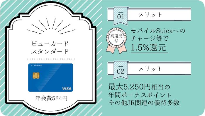 ビューカード スタンダードのメリットや特典の概要